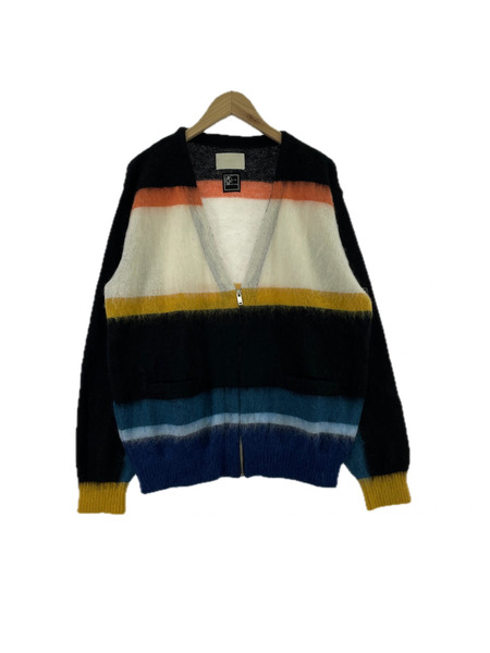 YOKE カーディガン MOHAIR BORDER V-NECK ZIP CARDIGAN/2[値下]