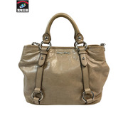 MIU MIU ミュウミュウ 2WAY ハンドバッグ ショルダーバック ベージュ ピンク 