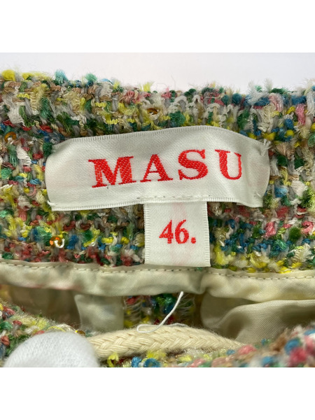 MASU 24SS CANDY TWEED WIDE PANTS 46 マルチ MASS-PT0524