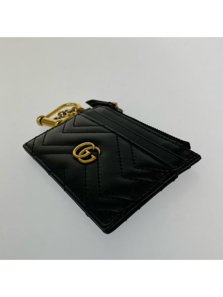 GUCCI GGマーモント ブラック カードケース GUCCI ブラックレザー カードケース