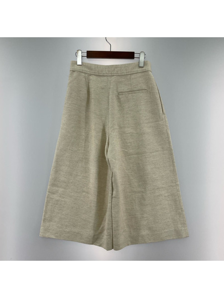 GALERIE VIE ストームリネンワイドクロップドパンツ 32 アイボリー 23-04-51-04151