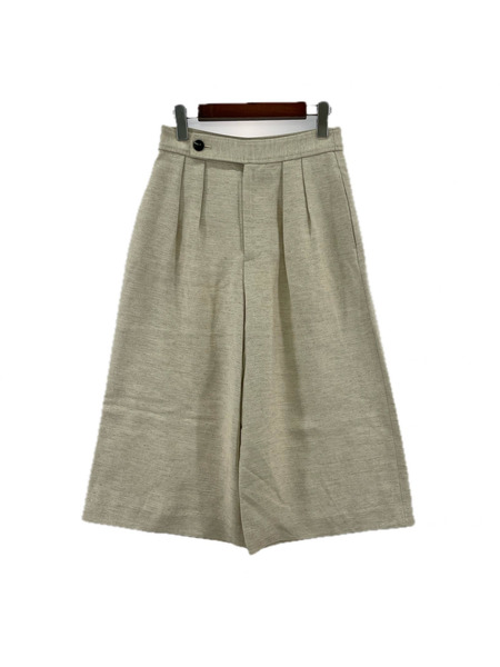 GALERIE VIE ストームリネンワイドクロップドパンツ 32 アイボリー 23-04-51-04151