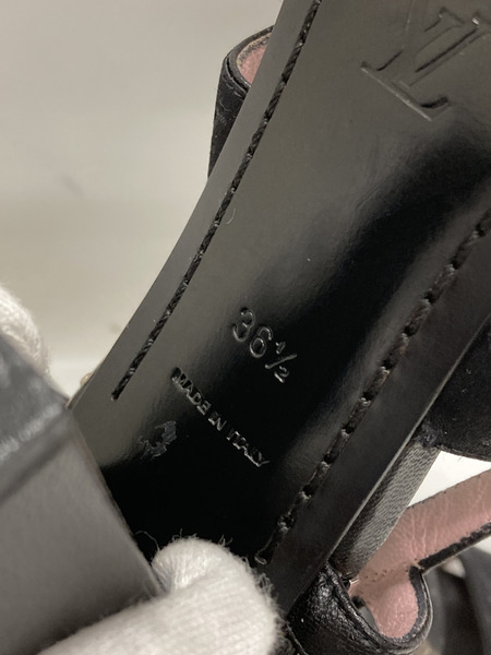 LOUIS VUITTON モノグラム サンダル (36 1/2) 黒
