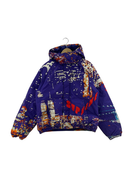 Supreme 20SS City Lights Puffy Jacket 総柄ダウンジャケット M 紫[値下]