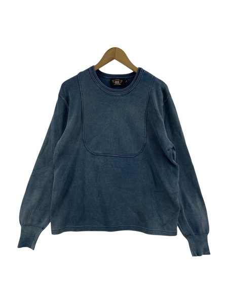 RRL インディゴ プルオーバーリブニット L