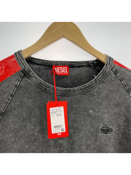 DIESEL 長袖Tシャツ・カットソー L/S ラグランスリーブ グレー[値下]