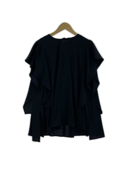 半袖Tシャツ・カットソー Arpege story/ラッフルブラウス/黒