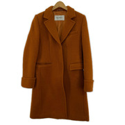 Max Mara アンゴラ混 ウールコート オレンジ