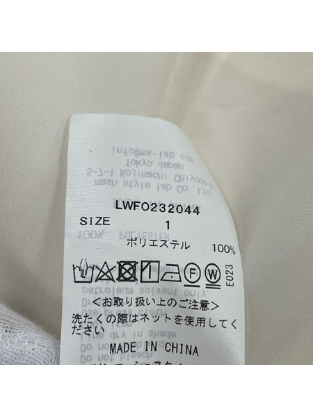 Lily Brown ノースリーブワンピース プリントボウタイプリーツワンピース