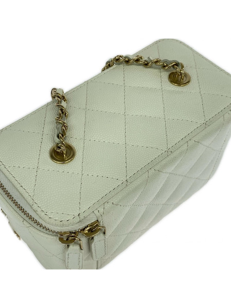 CHANEL キャビアスキン バニティ チェ-ンバック