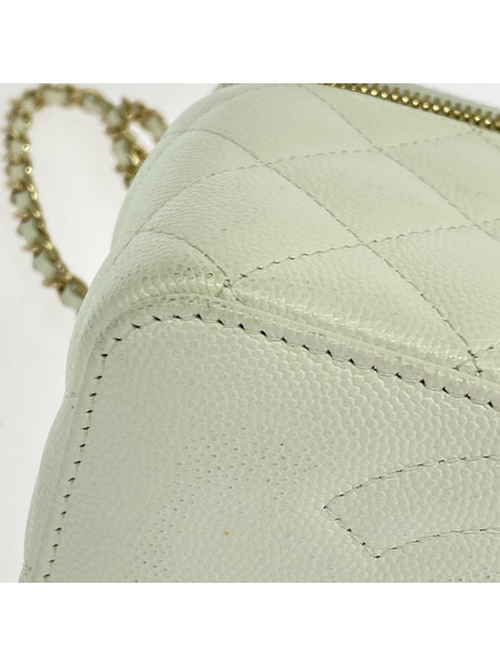 CHANEL キャビアスキン バニティ チェ-ンバック