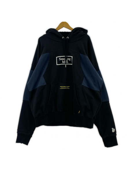 DIESEL パーカー DIESEL×FR2×GR8 パッチワークパーカー ネイビー