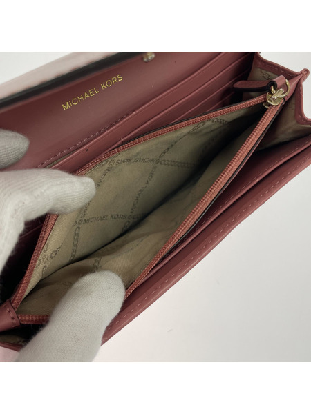 MICHAEL KORS レザーロングウォレット ピンク[値下]