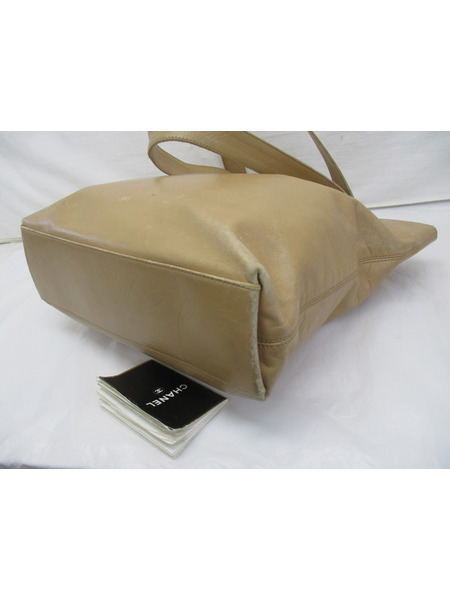 トートバッグ ココマーク 型押し ベージュ