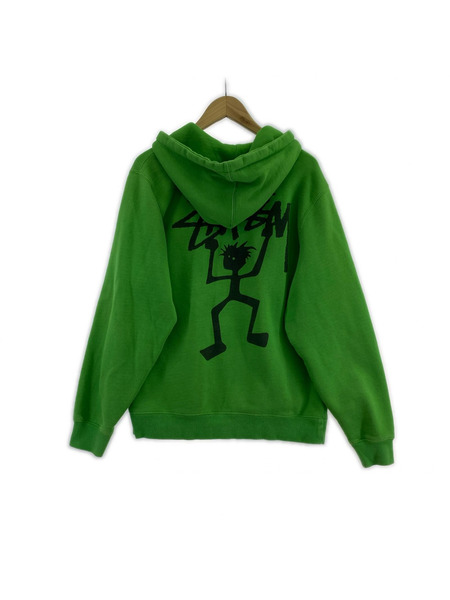 STUSSY パーカー（ジップアップ） シャドーマン 緑