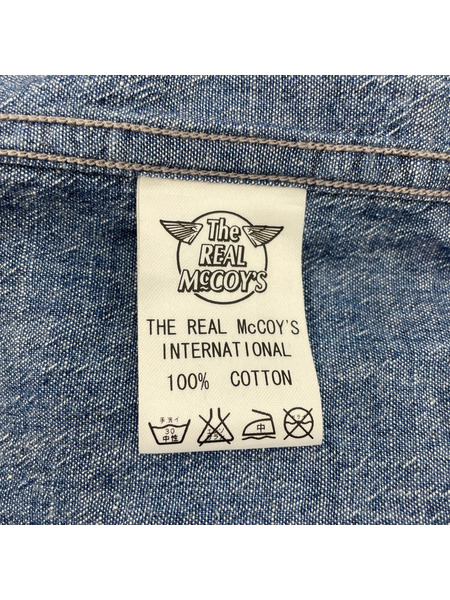 JOE McCOY 半袖シャツ 8 HOUR UNION S/S シャンブレー 開襟シャツ