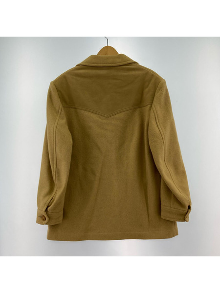 70s PENDLETON 白タグ レザーヨーク ジャケット キャメル (M)