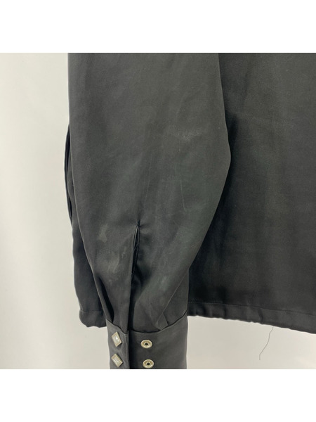 AMBERGLEAM 刺繍ジップブルゾン - ブラック