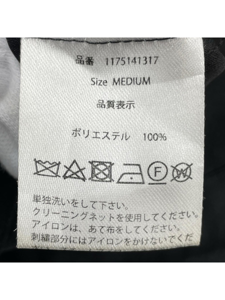 AMBERGLEAM 刺繍ジップブルゾン - ブラック