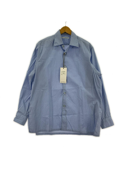 MAATEE&SONS 長袖シャツ 32 BLUE CHECK (1)
