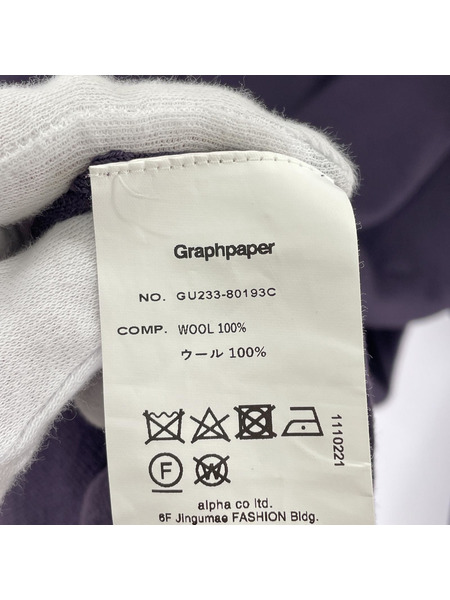 graphpaper　ニット パープル 2 GU233-80193C