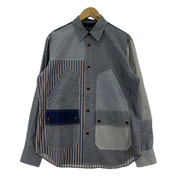 COMME des GARCONS 長袖シャツ ドッキング ストライプ