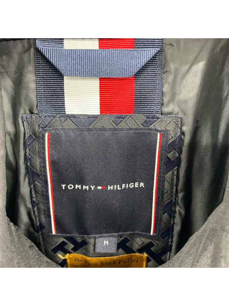 TOMMY HILFIGER ジャケット ナイロン 中綿 フーデッドジャケット 黒