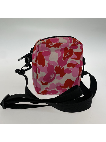 A BATHING APE ABC Camo Shark Mini Bag ピンク 001sgj801002m[値下]