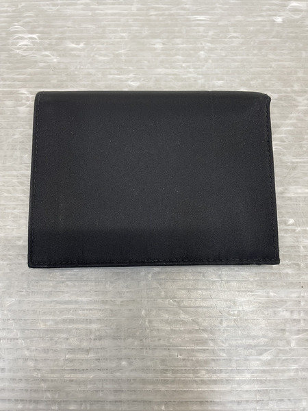 PRADA テスート ナイロン×サフィアーノ コンパクトウォレット ブラック[値下]