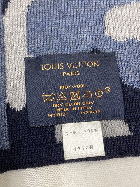 LV エシャルプ ミリタリー カモフラ 青