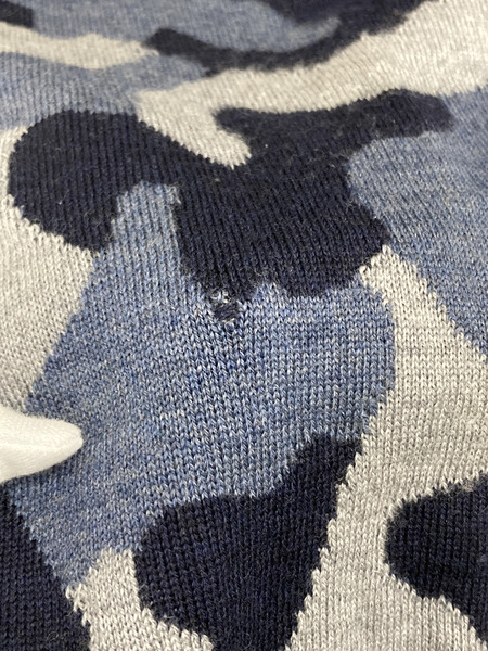 LV エシャルプ ミリタリー カモフラ 青