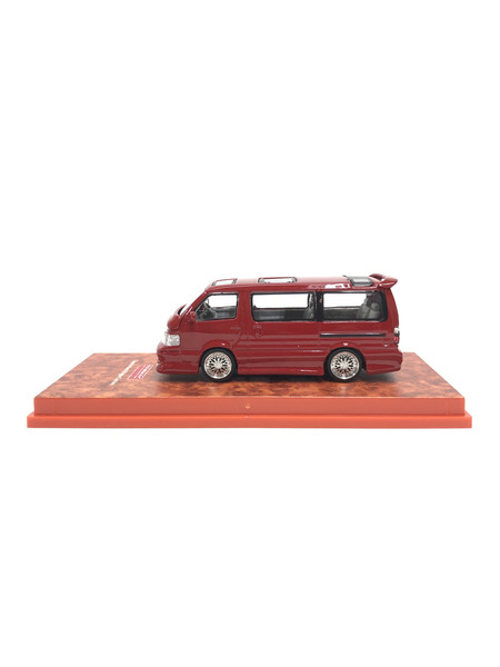 ミニカー 1/64　ターマック　ハイエース　カスタム　ワゴン　レッド