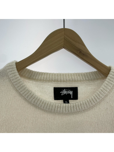 STUSSY ニット・セーター 8BALL SPRAY SWEATER モヘア混 (XL)