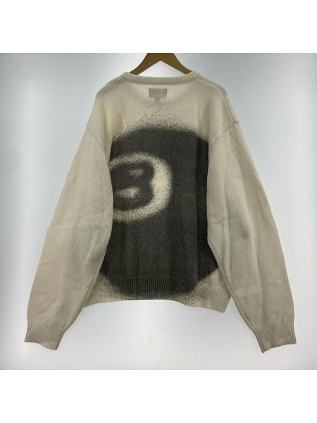 STUSSY ニット・セーター 8BALL SPRAY SWEATER モヘア混 (XL)