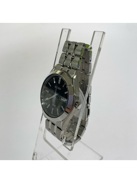 SEIKO メンズ時計 SOLAR アナログ 黒 V158-0AZ0