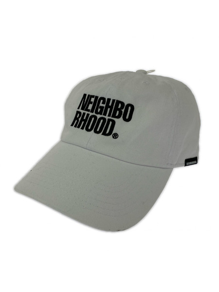 NEIGHBORHOOD キャップ ロゴキャップ/白