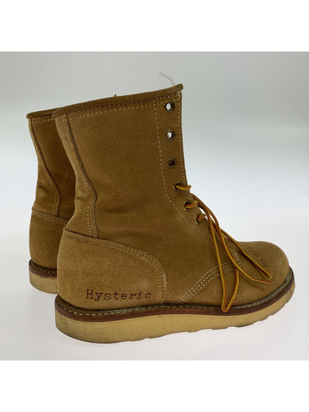 HYSTERIC GLAMOUR ブーツ スエードレースアップブーツ キャメル(7)