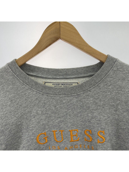 GUESS スウェット・トレーナー GUESS 90s ロゴスウェット L GRY[値下]