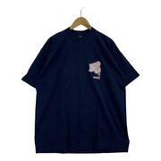 STUSSY　紺タグ　TROUW UP Tシャツ　ネイビー　XL