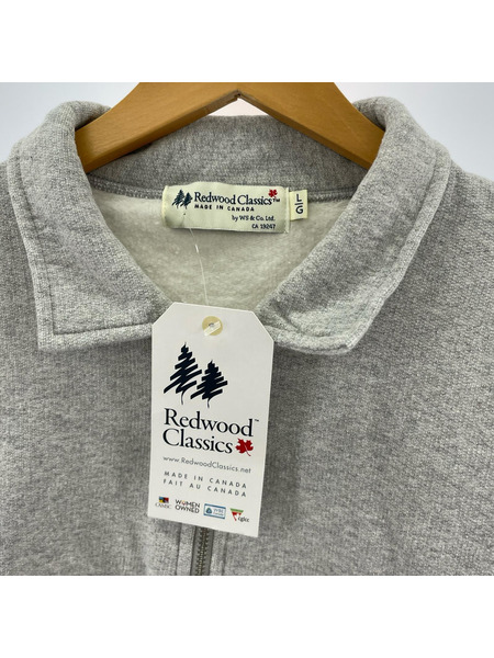 スウェット・トレーナー redwood classics ハーフジップ グレー (L)