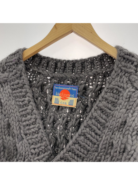 BLACKMEANS オーバーサイズ ケーブルニットカ