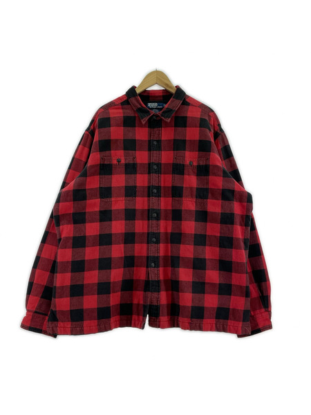 POLO RALPH LAUREN FARRELL インド製 裏キルトバッファローチェック ヘビーネルシャツ