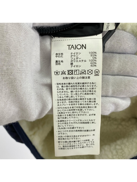 ダウンジャケット TAION マウンテン リバーシブル ソフトボア  ネイビー M