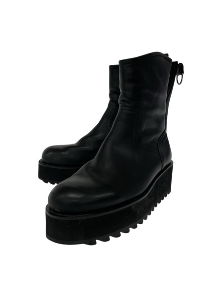 TEARS OF SWAN  27.0 ブラック PLATFORM SHARK SOLE SHORT BOOTS