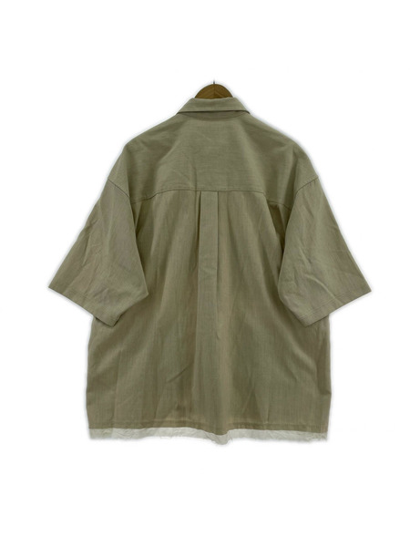 MAISON SPECIAL ステッチデザインプライムオーバーレイルローダーショートスリーブシャツ