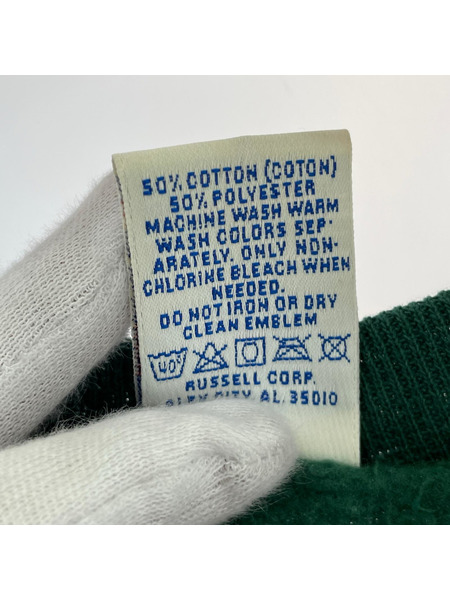 OLD RUSSEL 90s/スウェット/L/グリーン