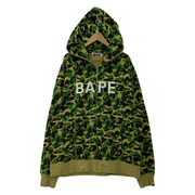 A BATHING APE パーカー(ジップアップ) カモフラ/カーキ フルジップ 2XL