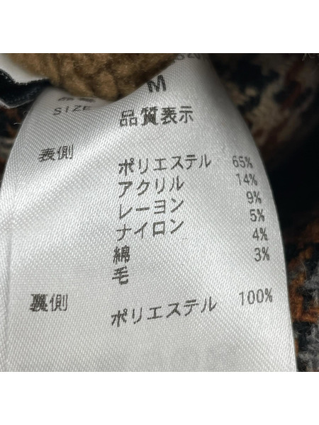 jouetie ソノ他 千鳥チェック ボアコート