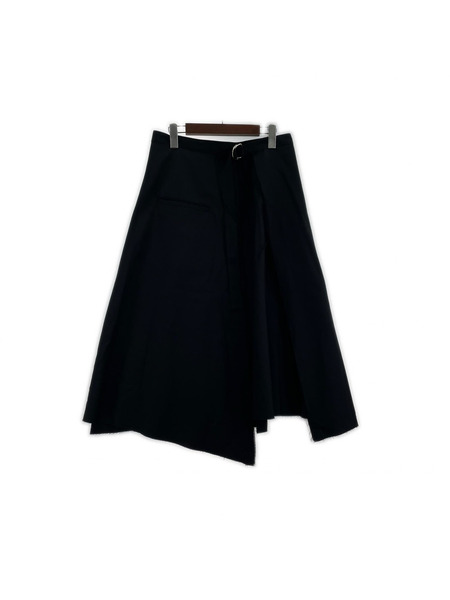 sulvam ソノ他 WRAP SKIRT ブラック (S)
