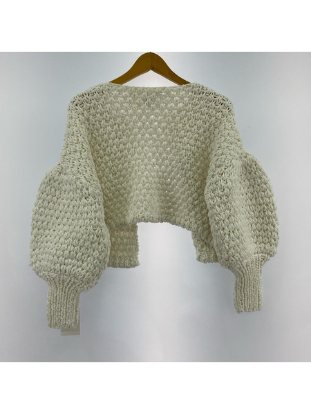 HER. ショートニットカーディガン 白